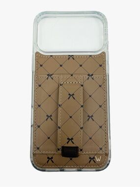 Walli "Criss Cross My Heart" iPhone 17 Pro Max Tan and Black Phone Case